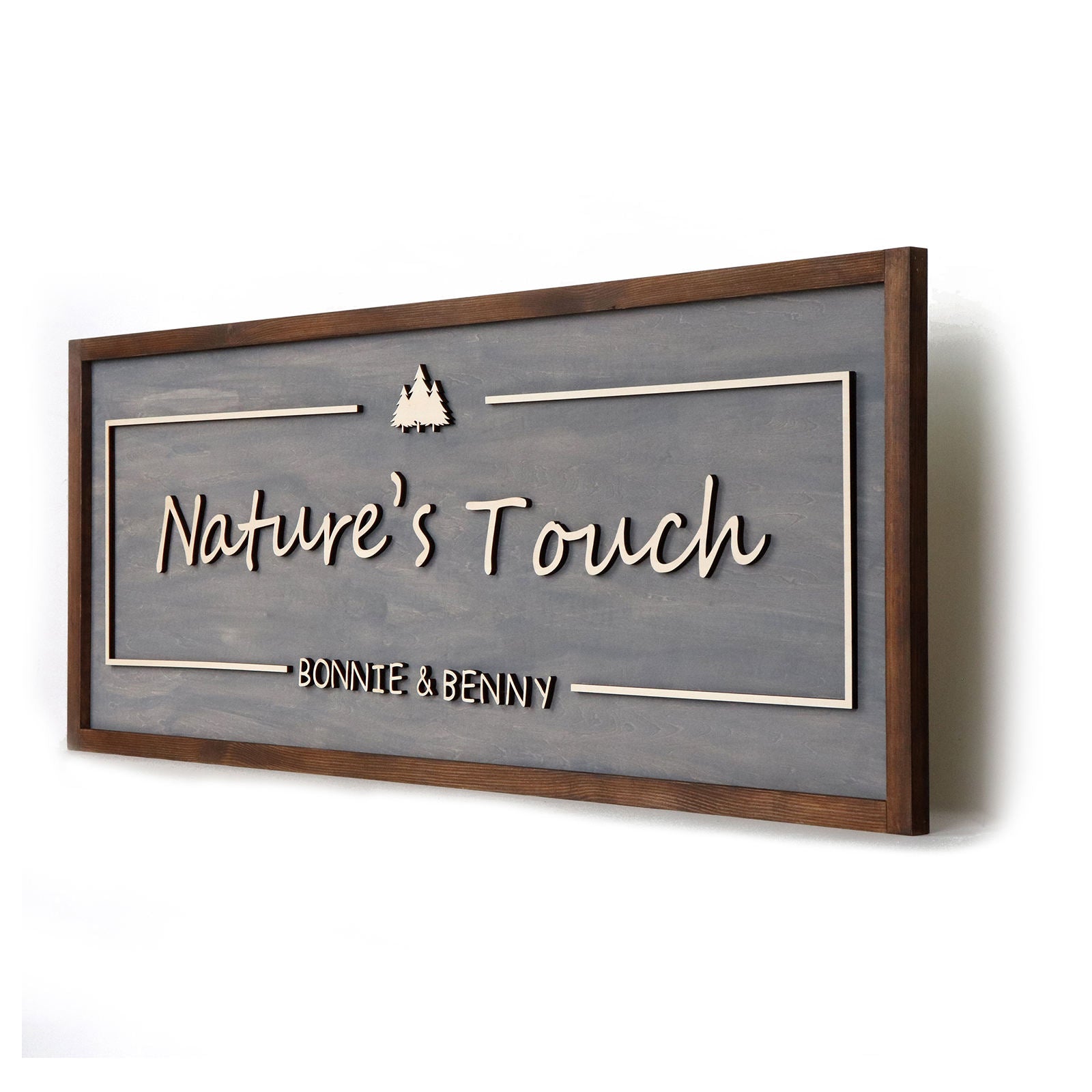 Large 3D Wood Sign Custom Laser Wooden Letters Wall Decorative